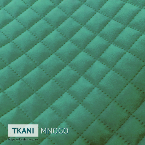 Фото материала велюра “CSBYH1-63A” (ромб зеленый)