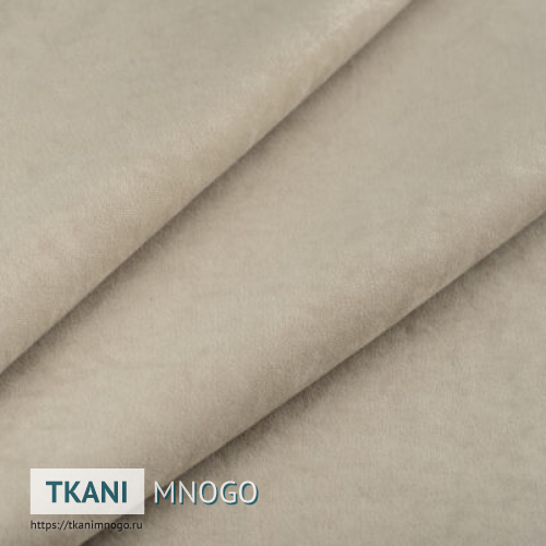 Фото ткани велюра “7” (однотонный бежевый)
