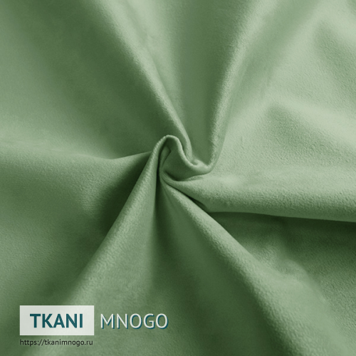 Фото материала велюра “15B” (однотонный зеленый)