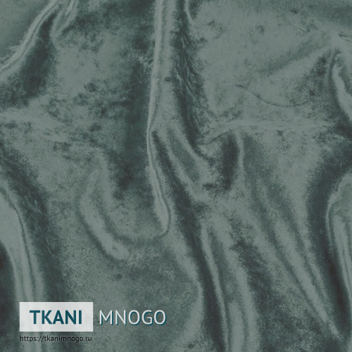 Фото ткани велюра “20” (однотонный зеленый)